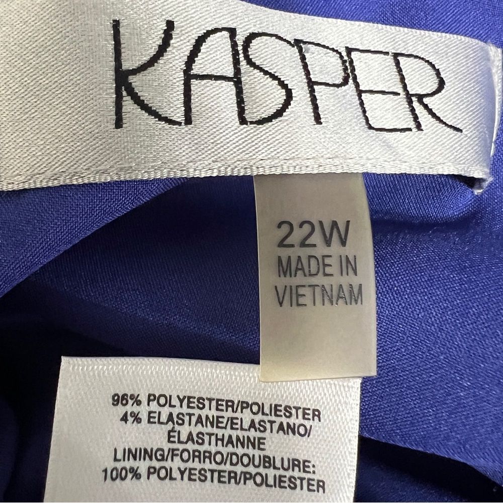 Kasper dress plus size 24w purple sleeveless career sheath dress knee length - Picture 6 of 7